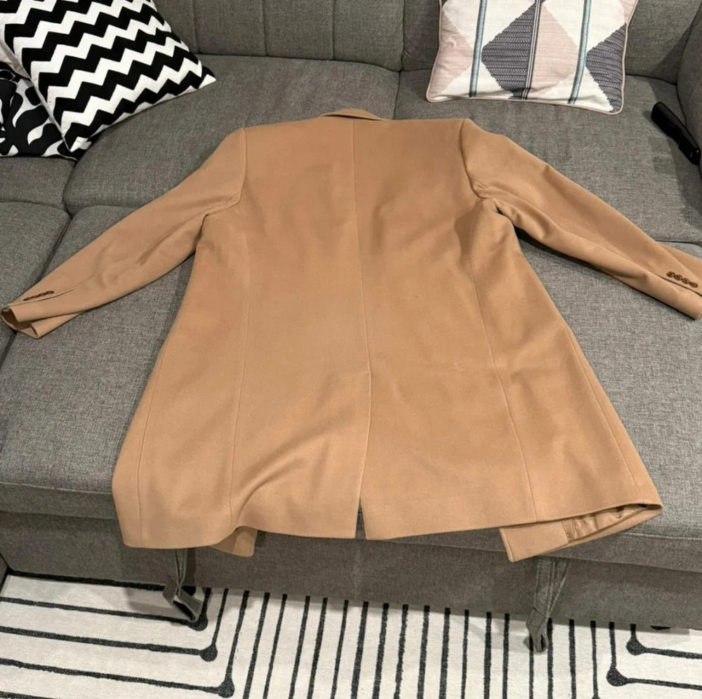 New Saks Fifth Avenue Cashmere Wool Blend Overcoat - Picture 3 of 14